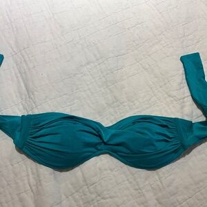 VITAMIN A Bikini Swim Bandeau Top Teal Blue Size S 6